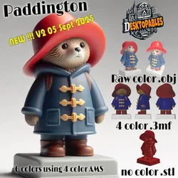 V.2 Beloved Blue Duffel Coat Bear with Red Hat Bust (Multi-Color)