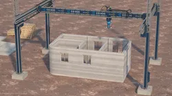 Building Module with Construction Printer 3D model