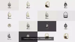 Collection of Hanging Chair - 4 Models 3D Model Pack