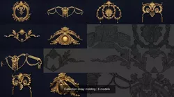 Collection onlay molding 3D Model Pack
