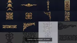 Collection onlay molding05 3D Model Pack