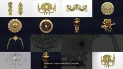 Collection onlay molding08 3D Model Pack