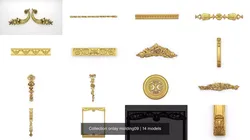 Collection onlay molding09 3D Model Pack