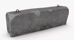 Concrete Barrier Low-poly 3D model