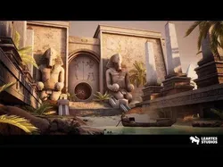 Desert Temple Environment  Low-poly 3D model