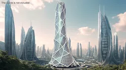 Futuristic Bionic Skyscraper 3D model