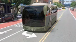 Futuristic Electric Bus Concept Green 3D model