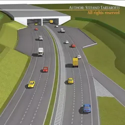 Highway scene 3D model