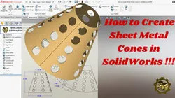 ⚡ How to Create Sheet Metal Cones in #solidworks