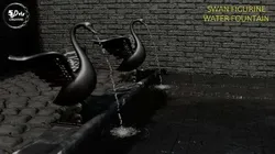 LUMION ANIMATED FOUNTAIN swan figurine water fountain 3D model
