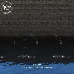 Lumion fountain - animated Low-poly 3D model
