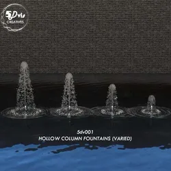 Lumion fountain - animated Low-poly 3D model