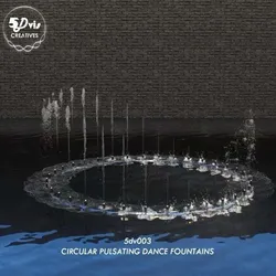 Lumion fountain - animated Low-poly 3D model