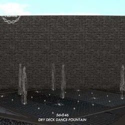 Lumion fountain - animated Low-poly 3D model