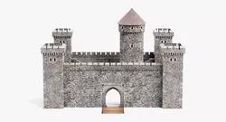 Medieval Castle V3 - Stone Fortress Architecture 3D model