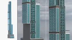 Modern High Rise Residential Tower 3D model