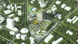Office building combined with commercial center and hotel 3D model