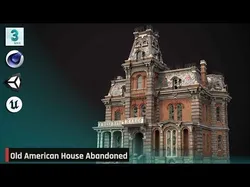 Old American House Abandoned Low-poly 3D model