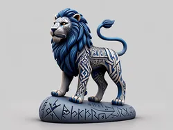 Other STL Descărcare - 4076 Laughing Lion with Majestic Mane Color Totem  STL DND - AStoryTeller