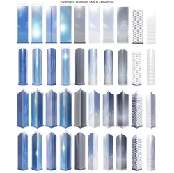 Parametric Building Collection 1ABCD 2Advanced 3D model