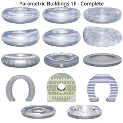 Parametric Building Collection 1F 3Complete 3D model