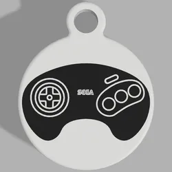 Sega Genesis Controller Keyring