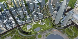 Shenzhen city Bay Architecture Low-poly 3D model