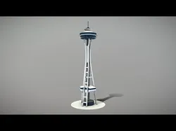 Space Needle Low-poly 3D model