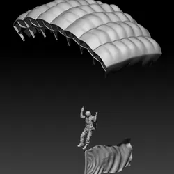 SPANISH PARATROOPER WITH FLAG - BRIPAC