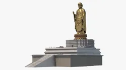 Spring Temple Buddha 3D model