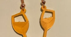 Wine glass earrings