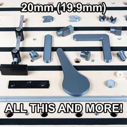 20mm (19.9mm) Bench Dog Set with Levers, Cams, Stops, etc