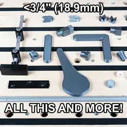 3/4'' / 19mm (18.9mm) Bench Dog Set with Levers, Cams, Stops, etc