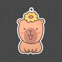 CAPYBARA FLOWER KEYCHAIN