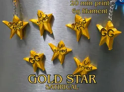 Gold Star (Satirical) - Free 3D Print Model
