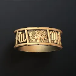 Horoscope Virgo Ring v2 3D print model