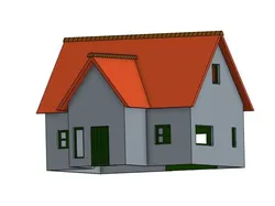 Model house, scale 1:87 (H0)