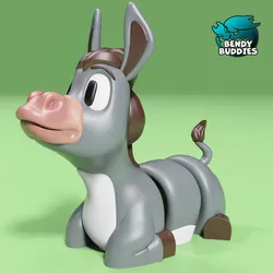 Moofy Cute Donkey / Mule Articulated / Print-in-Place Flexi Animal Creature / Wild Monster / Fantasy World Encounter