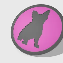 Pet Dog Drinks Coaster: Chihuahua-Yorkshire Cross