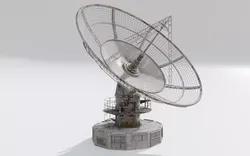 radio satelitte dish Low-poly 3D model