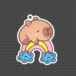 RAINBOW CAPYBARA KEY CHAIN