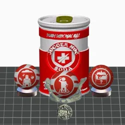 COD ZOMBIES RED BUNDLE BO6  (3GOBBLEGUMS+1PERK CAN +1GOBBLEGUM HOLDER)