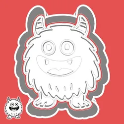 Cute monsters cookie cutters - fuzzhorn monster