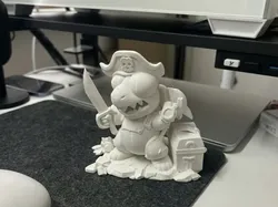 Cute Pirate Skeleton Turtle | Sword & Treasure - Free 3D Print Model