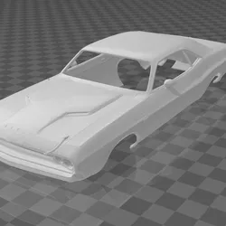 Dodge Challenger R/T 1970 Shell Body – Divided Parts for Easy Printing