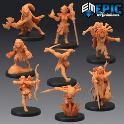 Elves & Goblins Set / Forest Encounter Collection / Pre-Supported