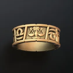 Horoscope Libra Ring v2 3D print model
