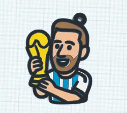 Messi Cup keychain