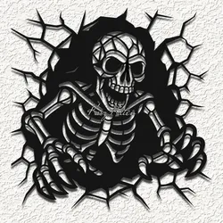 skeleton hole wall art home decor
