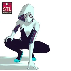 STL File for 3D Printing - Spider Woman - Anime Comic Style